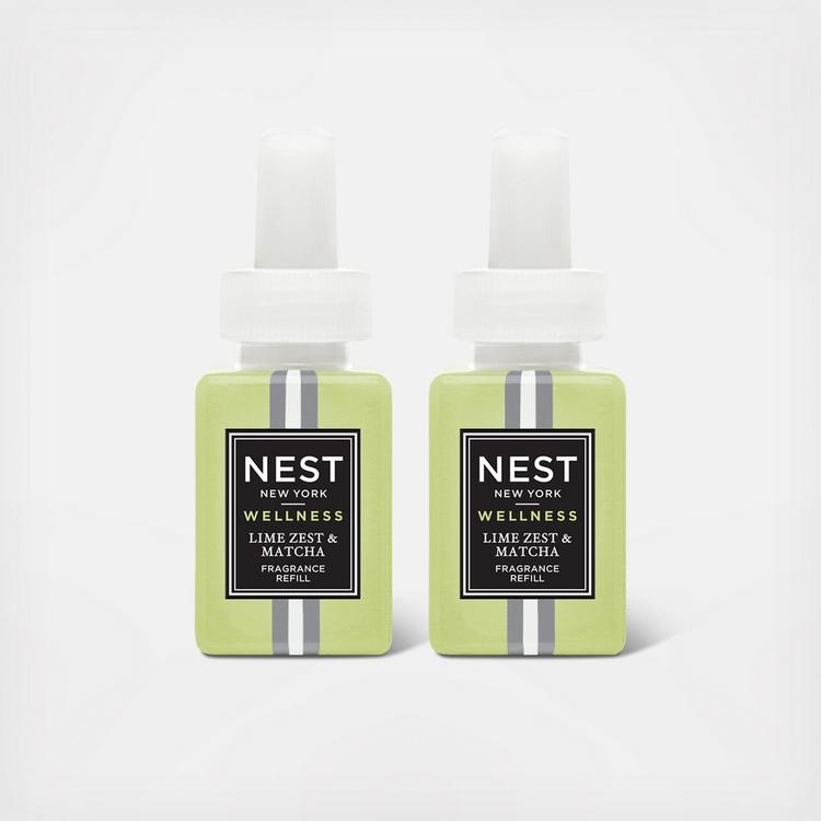 NEST Fragrances, Lime Zest & Matcha Pura Diffuser Refill, Set of 2
