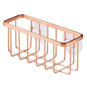 InterDesign Gia Suction Kitchen Sink Caddy, Sponge Holder for Kitchen Accessories - Copper