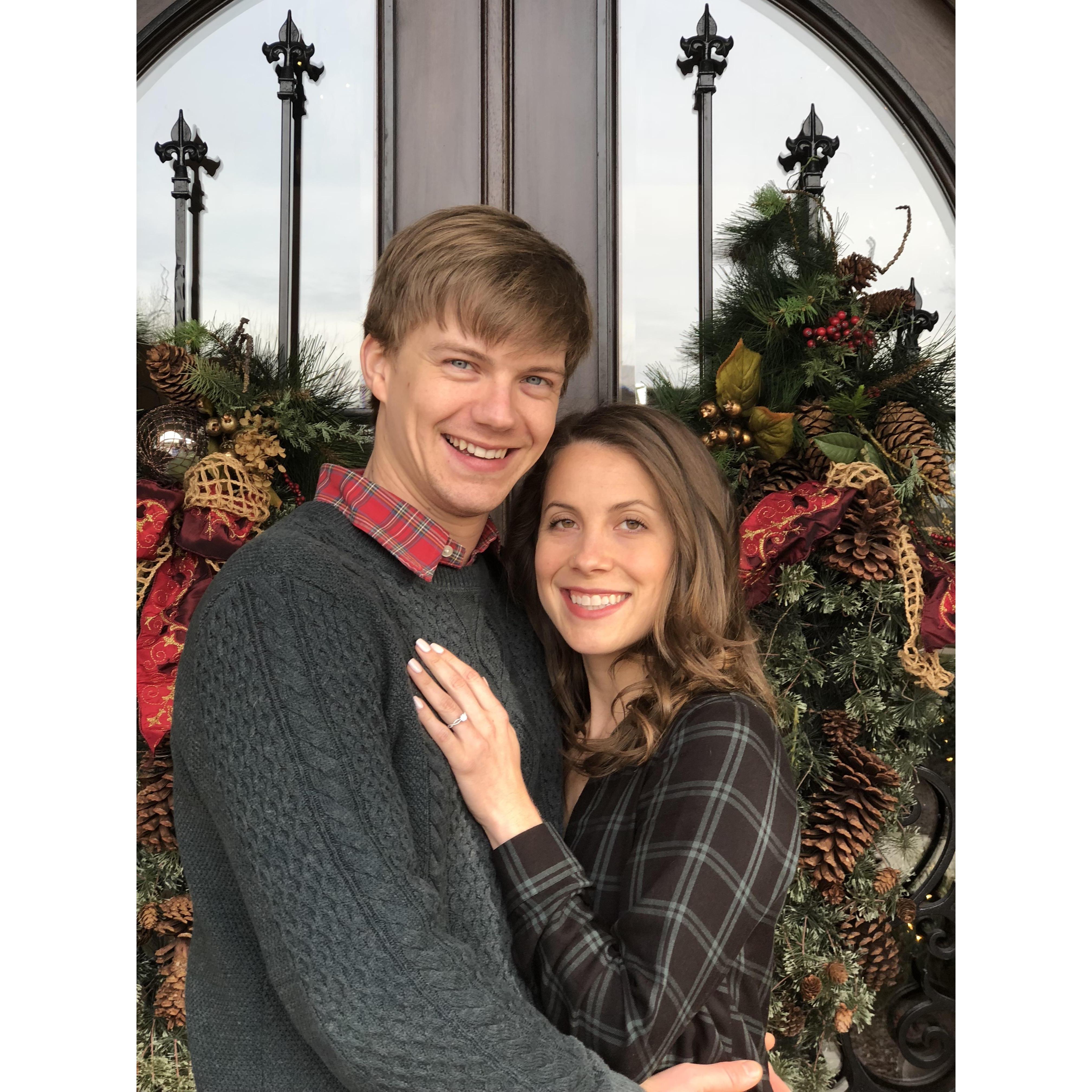 Ben proposed to Caitlin on Christmas morning