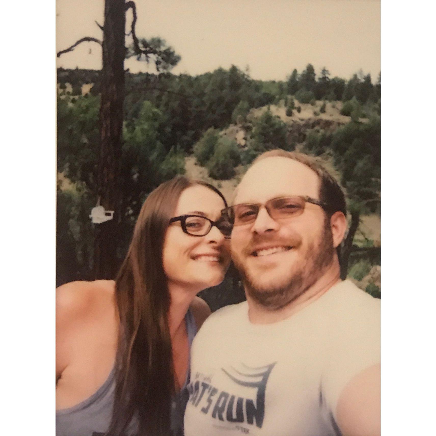 At the cabin in Show Low, AZ. The first photo we took together. July 2020.