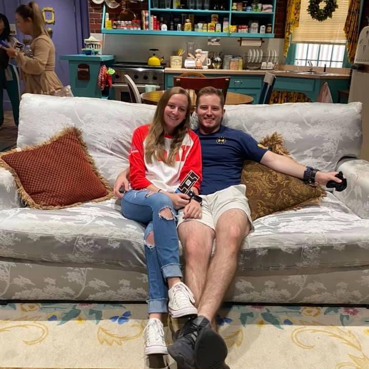 Just hanging out in Rachel and Monica's apartment!