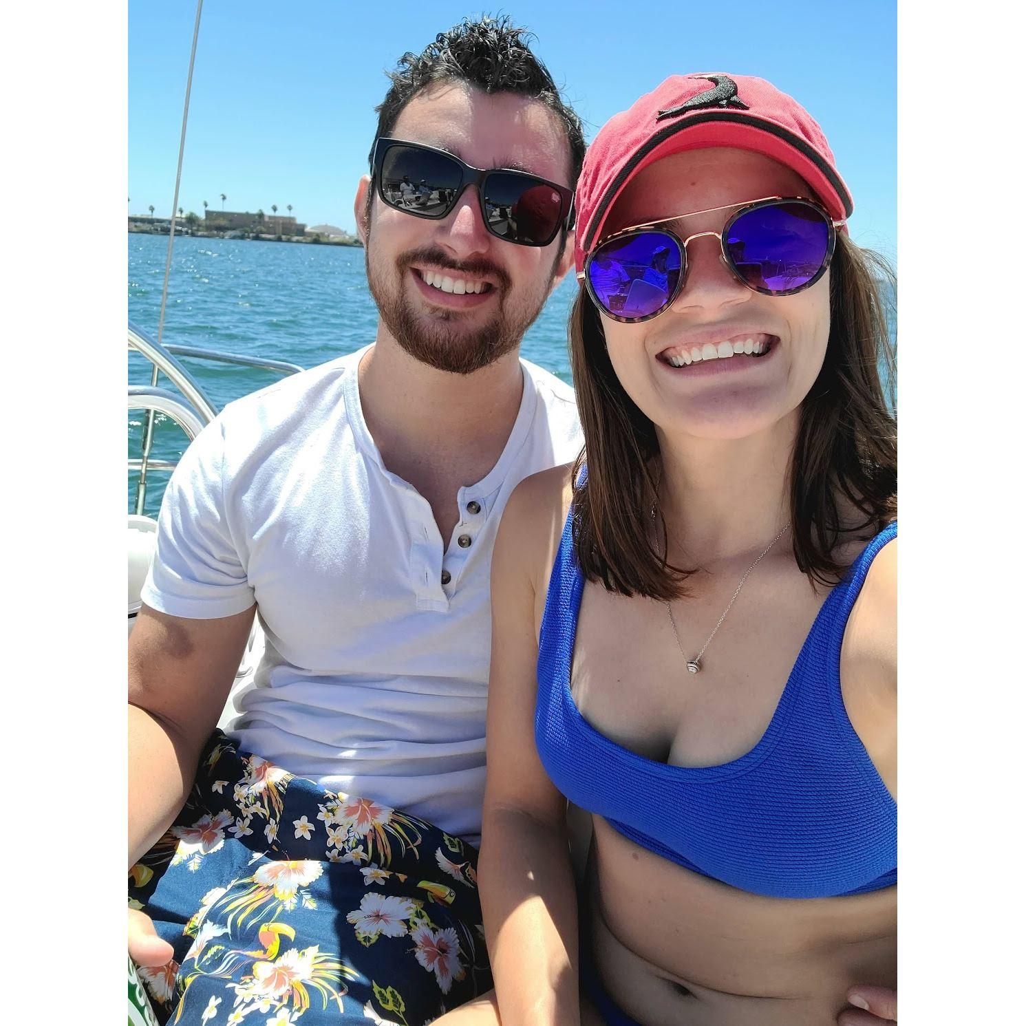 Pride sailing with Keith and Jeff, August 2020.