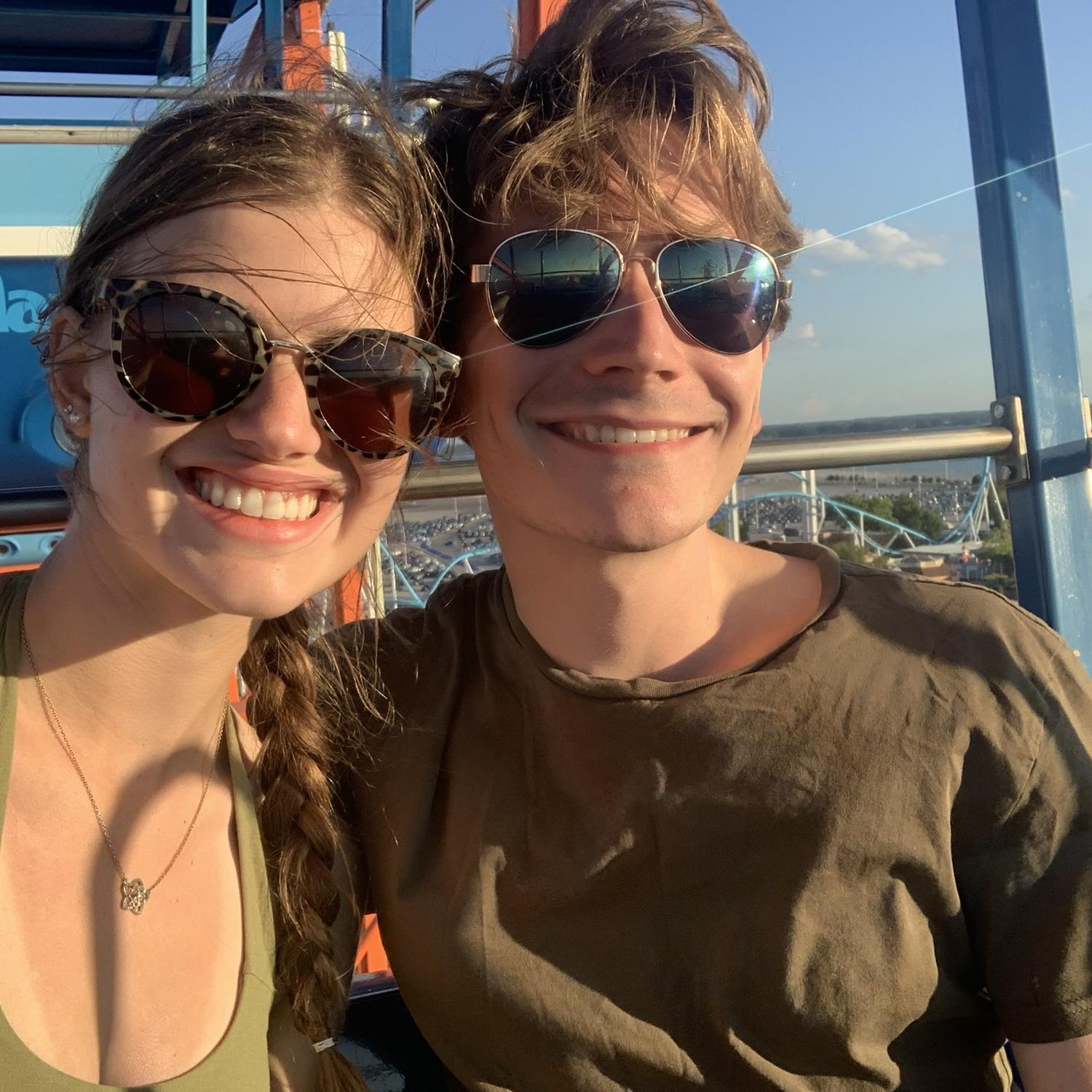 This photo was taken at the top of the Ferris wheel at Cedar Point! I guess Ohio isn't all that bad...