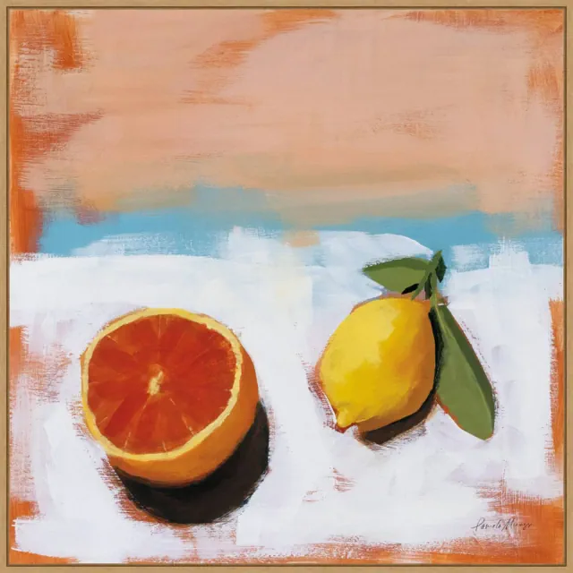 30" x 30" Fruit and Cheer I by Pamela Munger Framed Canvas Wall Art Print - Amanti Art: Large Artwork for Home Decor