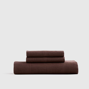European Linen Sheet Set in Espresso