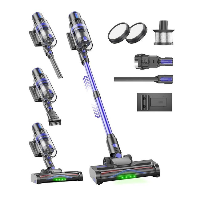 XenonLab Cordless Vacuum Cleaner, 45KPA Stick Vacuum Cleaners for Home, 6-in-1 Rechargeable Lightweight Vacuum, Up to 35Mins Runtime, with Powerful Suction for Carpets, Pet Hair, Hardwood Floors
