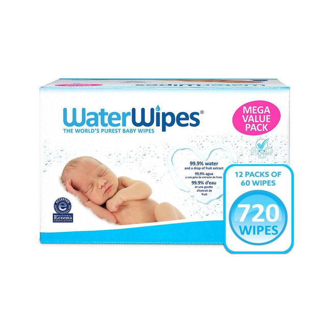 WaterWipes Unscented Baby Wipes Mega Value Box - 12pk/720ct Total