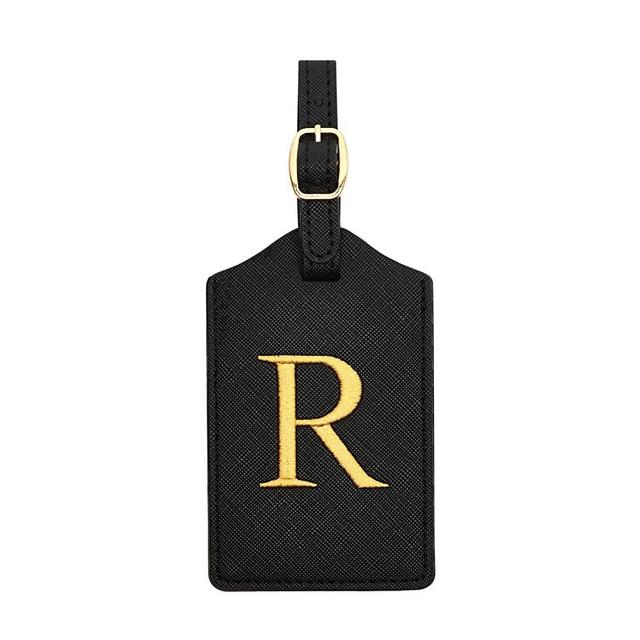 Luggage Tag PU Leather for Suitcase Baggage Handbag Travel Bag Label Suitcase Tag Suitcase Label Tag w. Name Card & Privacy Cover (R)