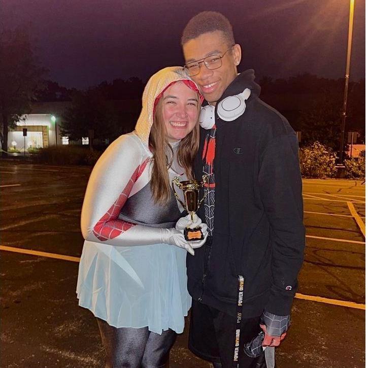 halloween 2023. we went as spidermen and won the costume contest!