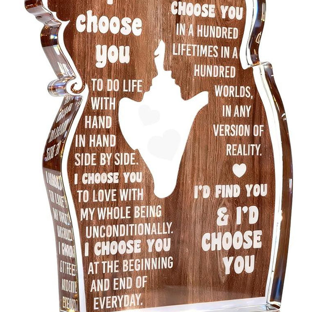 MAMAGIFTREE Valentines Day Gifts for Him Her Boyfriend Girlfriend Valentines Gifts for Wife Husband I Love You Birthday Gift to My Love Anniversary Wedding Gift for Couple Acrylic Sign Desk Decor