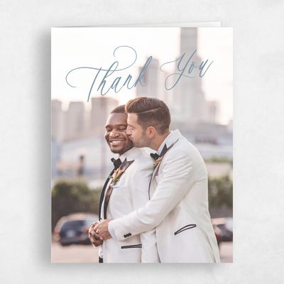 Storm Blue Wedding Thank You - Andros Photo