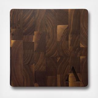 Square Walnut Monogram Butcher Block