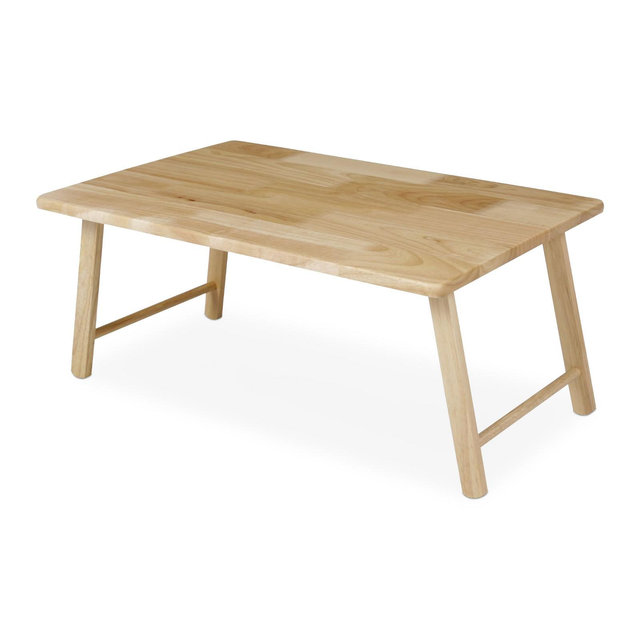 PJ Wood Folding Laptop Desk Tray, Lightweight Portable Table for Bed or Couch Computer Work, Eating at Home, Small Spaces, 24 Inch, Natural