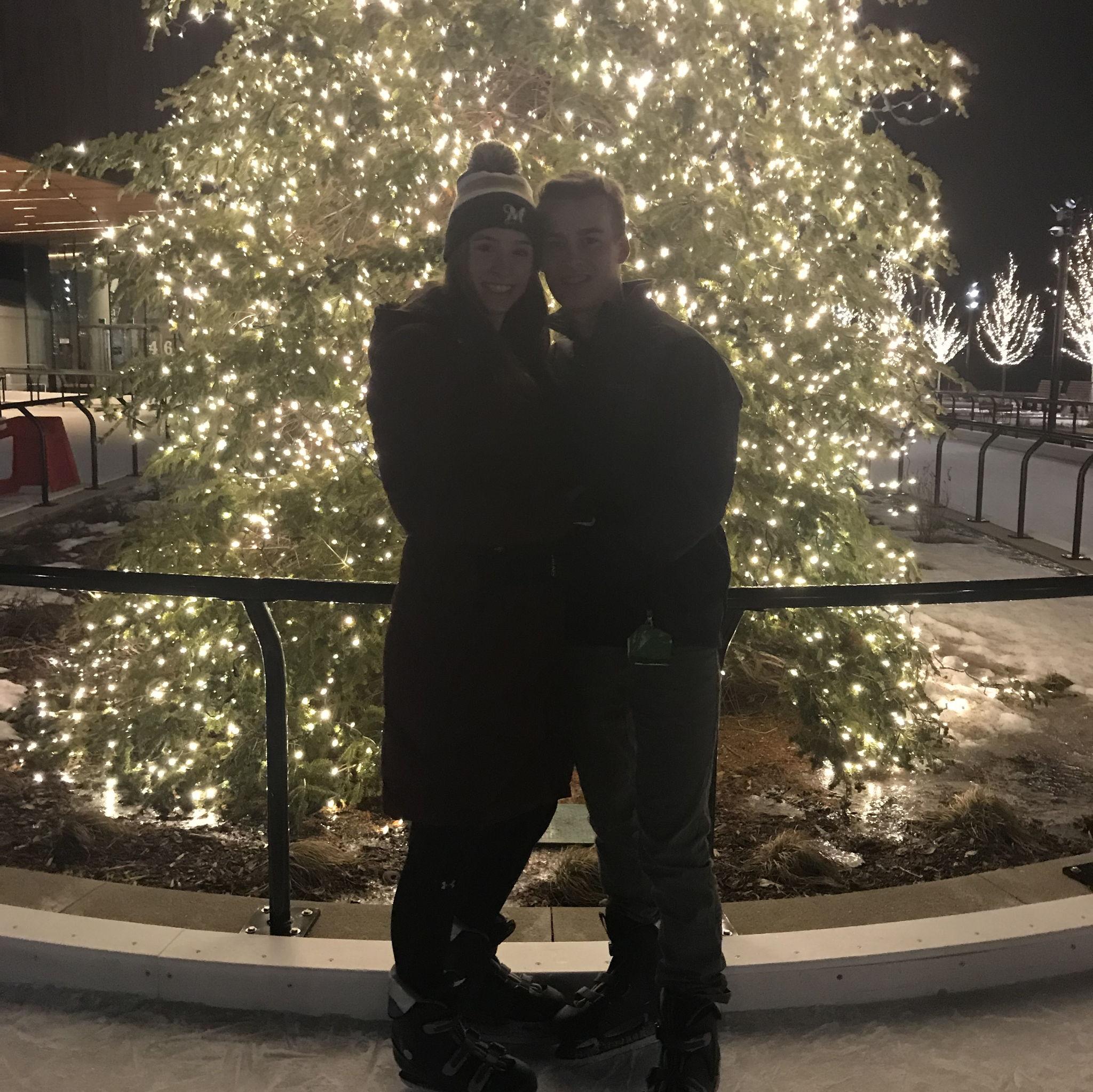 2018 Ice Skating at Titletown - One of our first photos together!