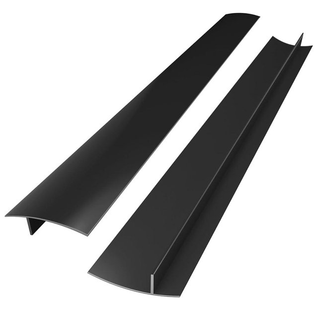 Silicone Stove Gap Covers (2Pack 25 Inches), Heat Resistant Oven Gap Filler Seals Gaps Between Stovetop and Counter, Easy to Clean Stove Gap Guard, Black