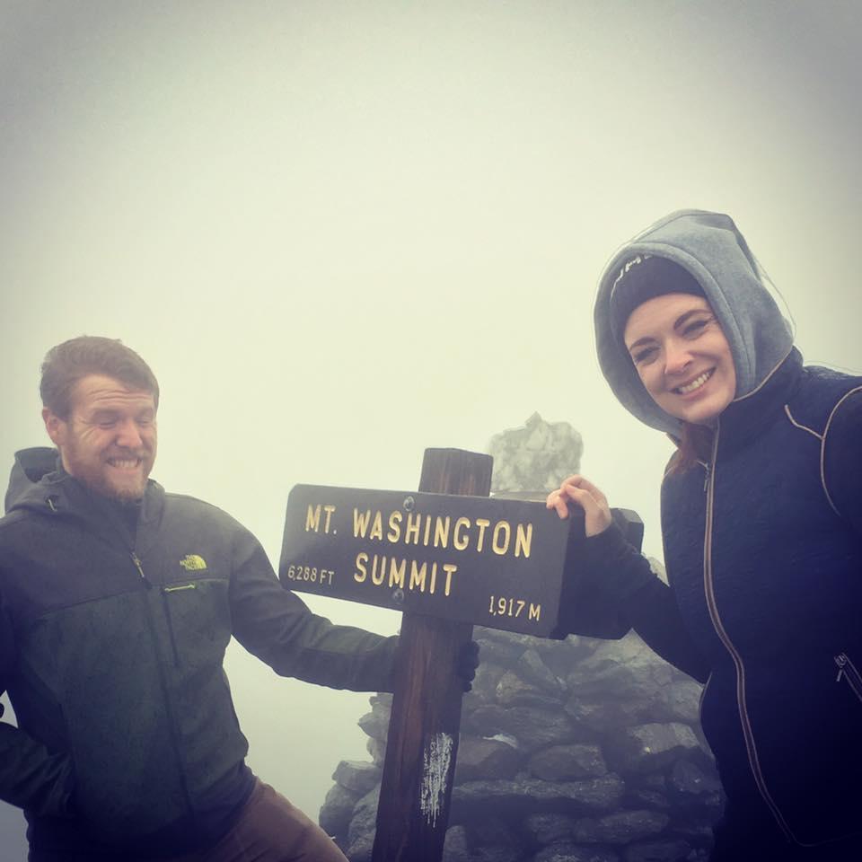 It was a little windy at the summit of Mt.Washington