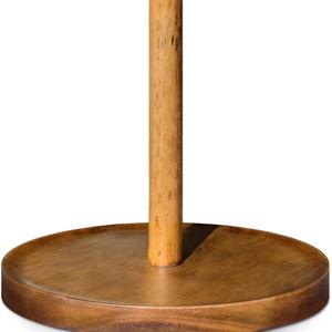 NESAPTO Paper Towel Holder Countertop, Wooden Standing Paper Towel Roll Stand for Rustic Farmhouse & Cottagecore Decor, Kitchen Bathroom Essential, Brown