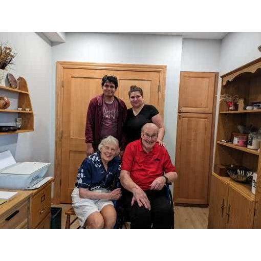 Meeting his grandparents