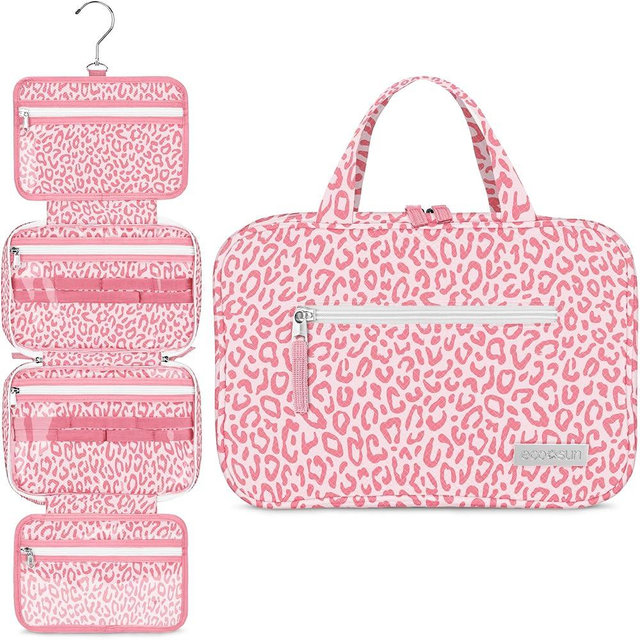Eco Sun Hanging Travel Toiletry Bag — Designed in Hawaii — Water-resistant Travel Organizer for Bathroom Accessories