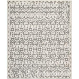 Landen Hand-Tufted Silver/Ivory Area Rug