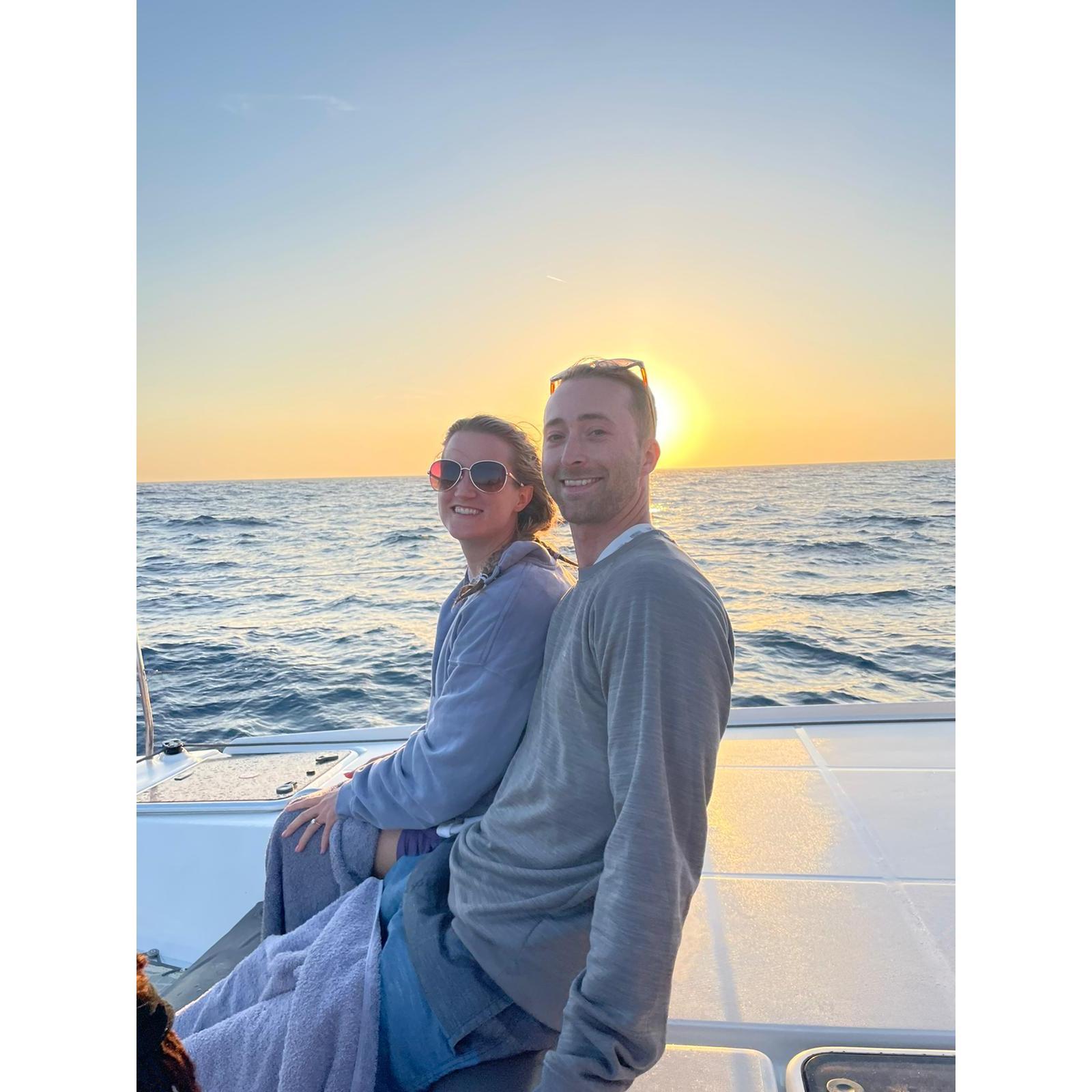 Sunset cruise in Greece
