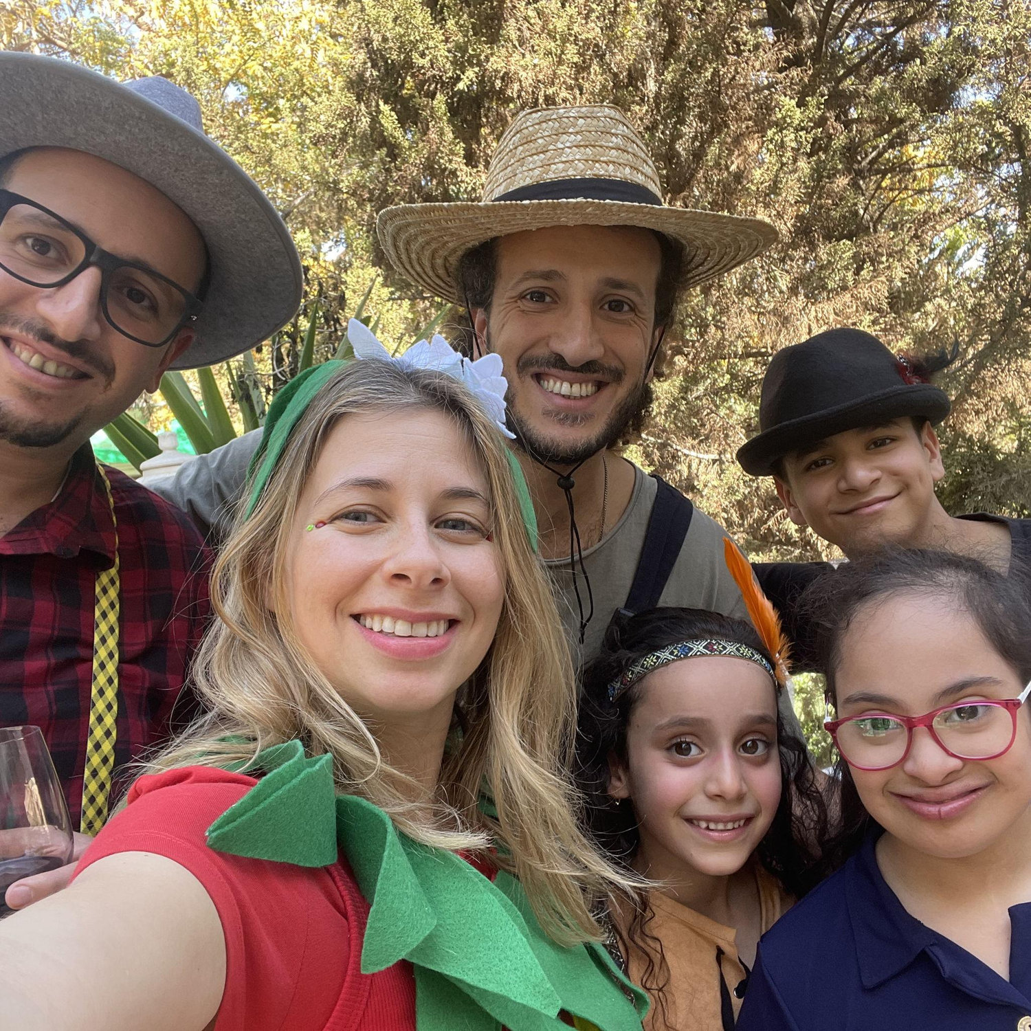 Purim with Aviel's family. Here are some of his 17 nieces and nephews
