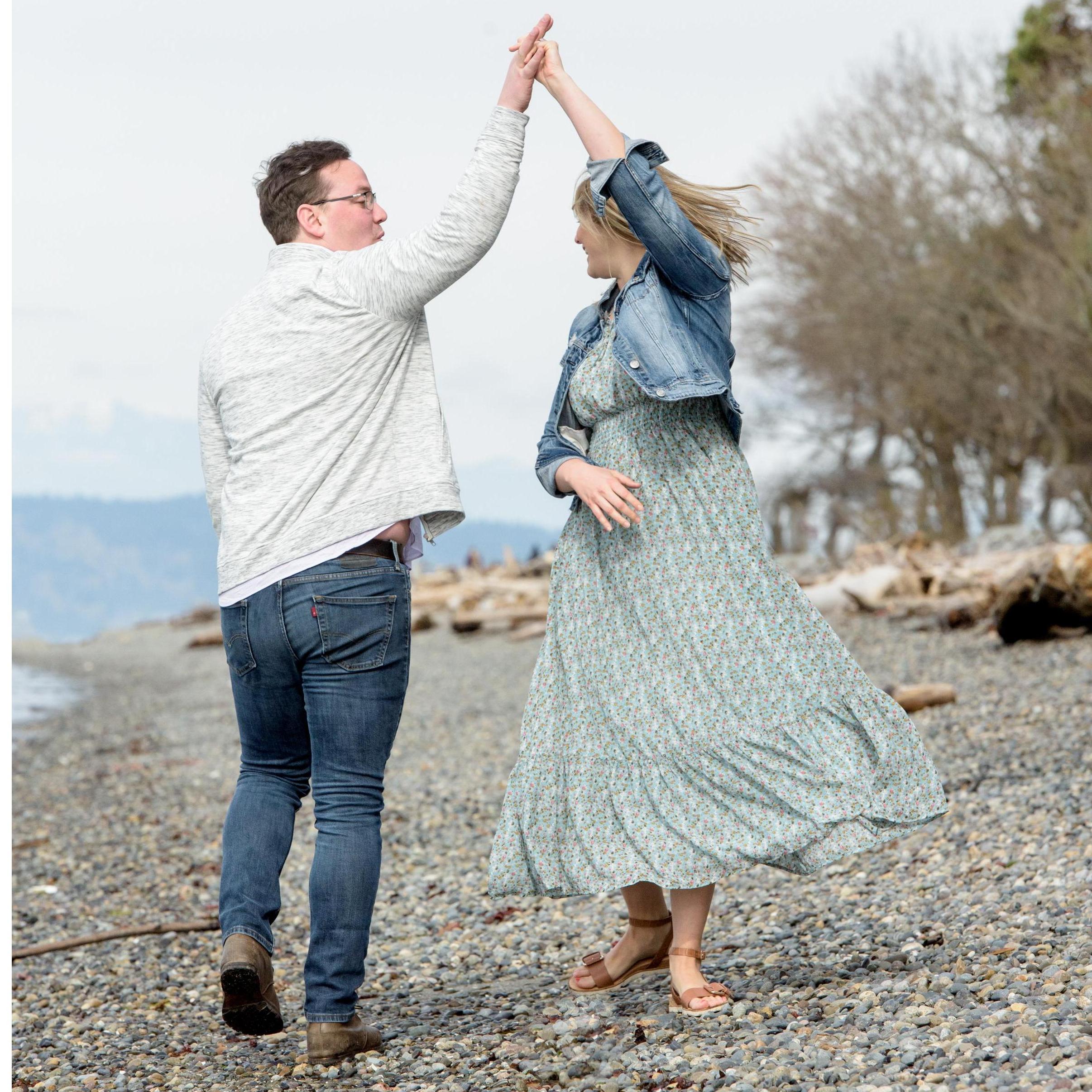 Taken from our engagement shoot at Lincoln Park in West Seattle (2022)