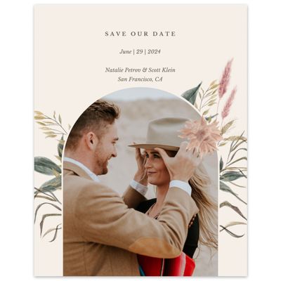 Linen, Beige Wedding Digital Save the Date - Monahan Photo