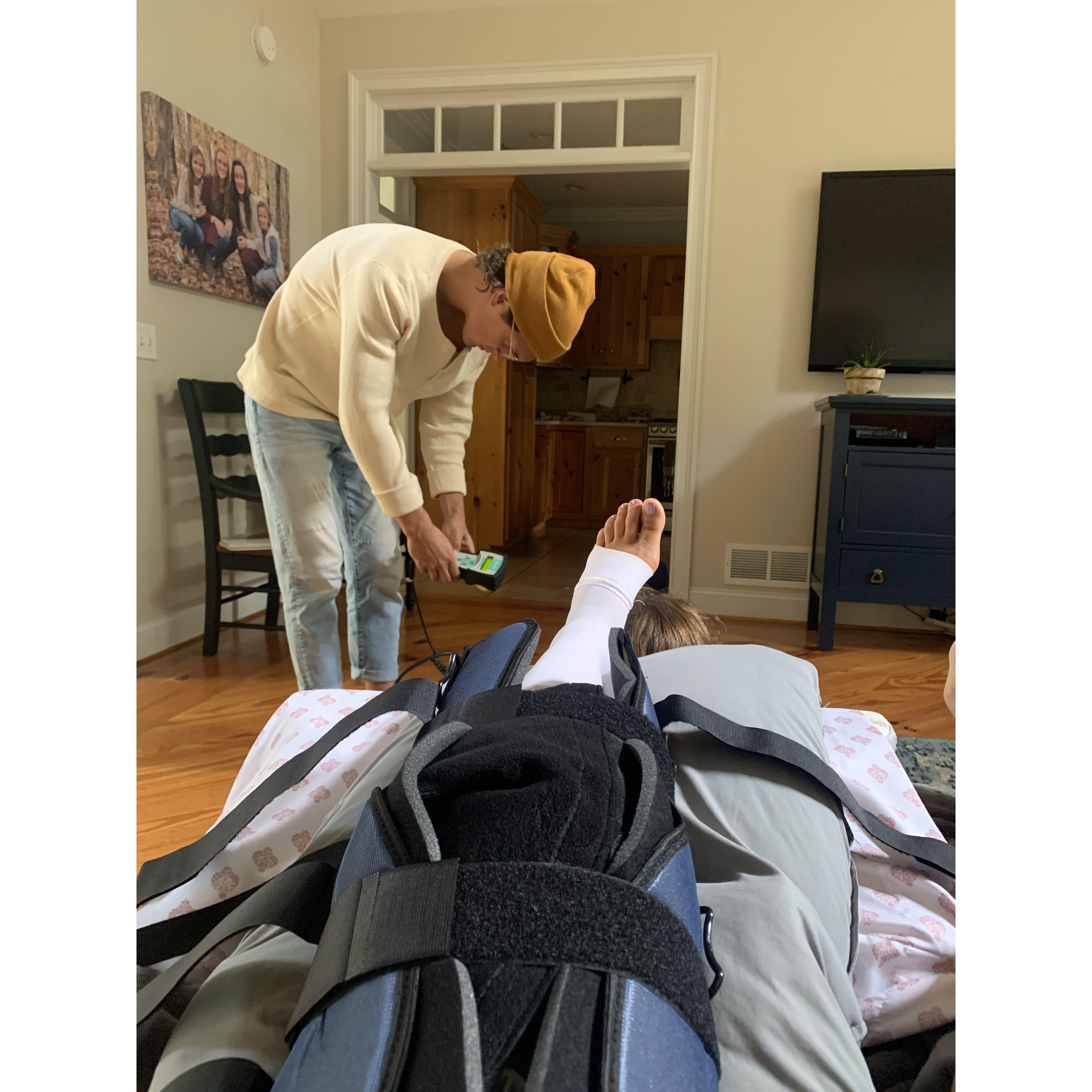 Will took care of me after knee surgery.