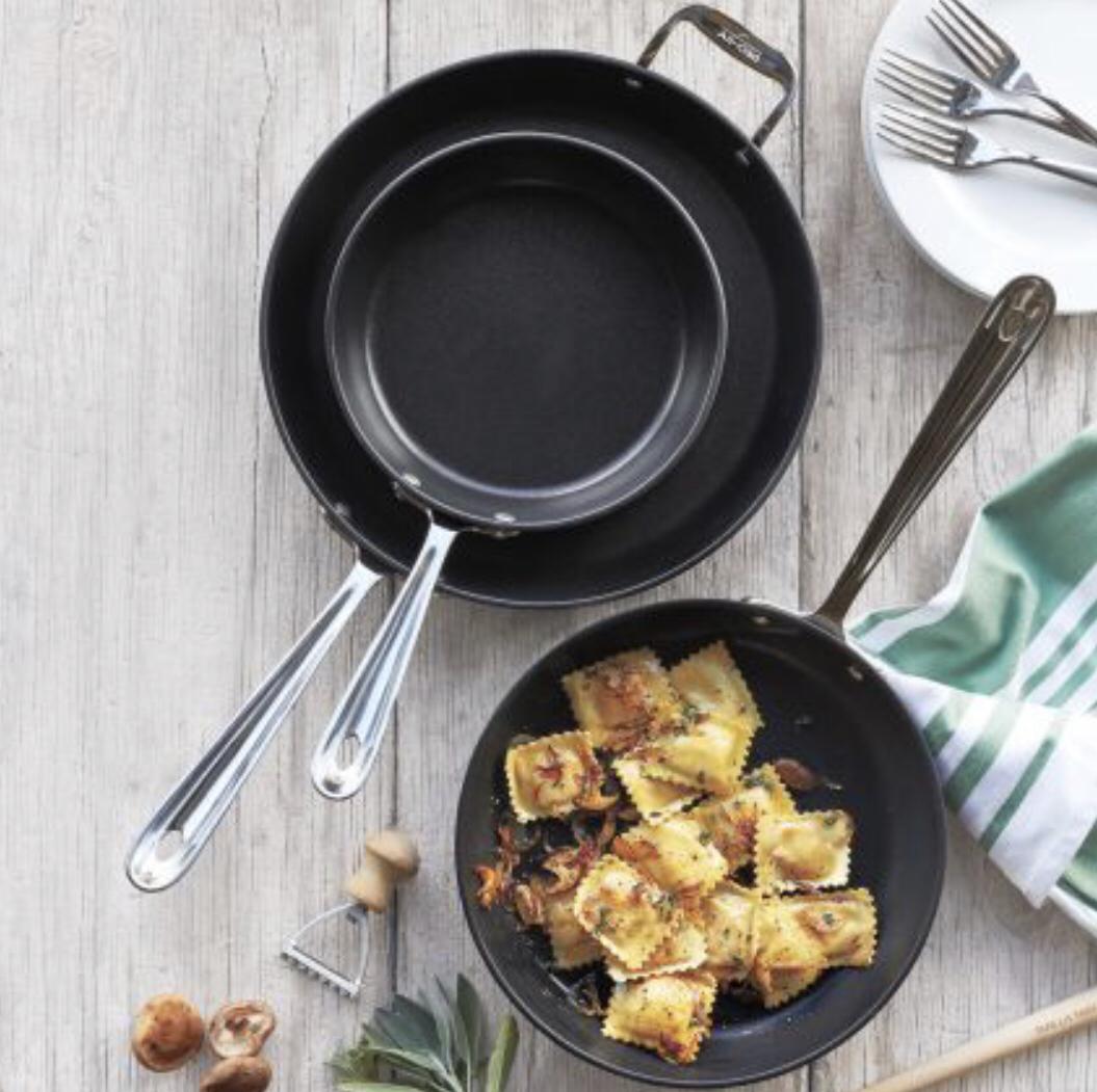 All-Clad HA1 Nonstick Set of 3 Skillets, 8", 10" and 12"