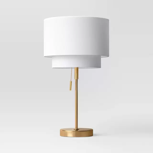 Double Shade Knurled Collection Table Lamp Gold - Threshold™