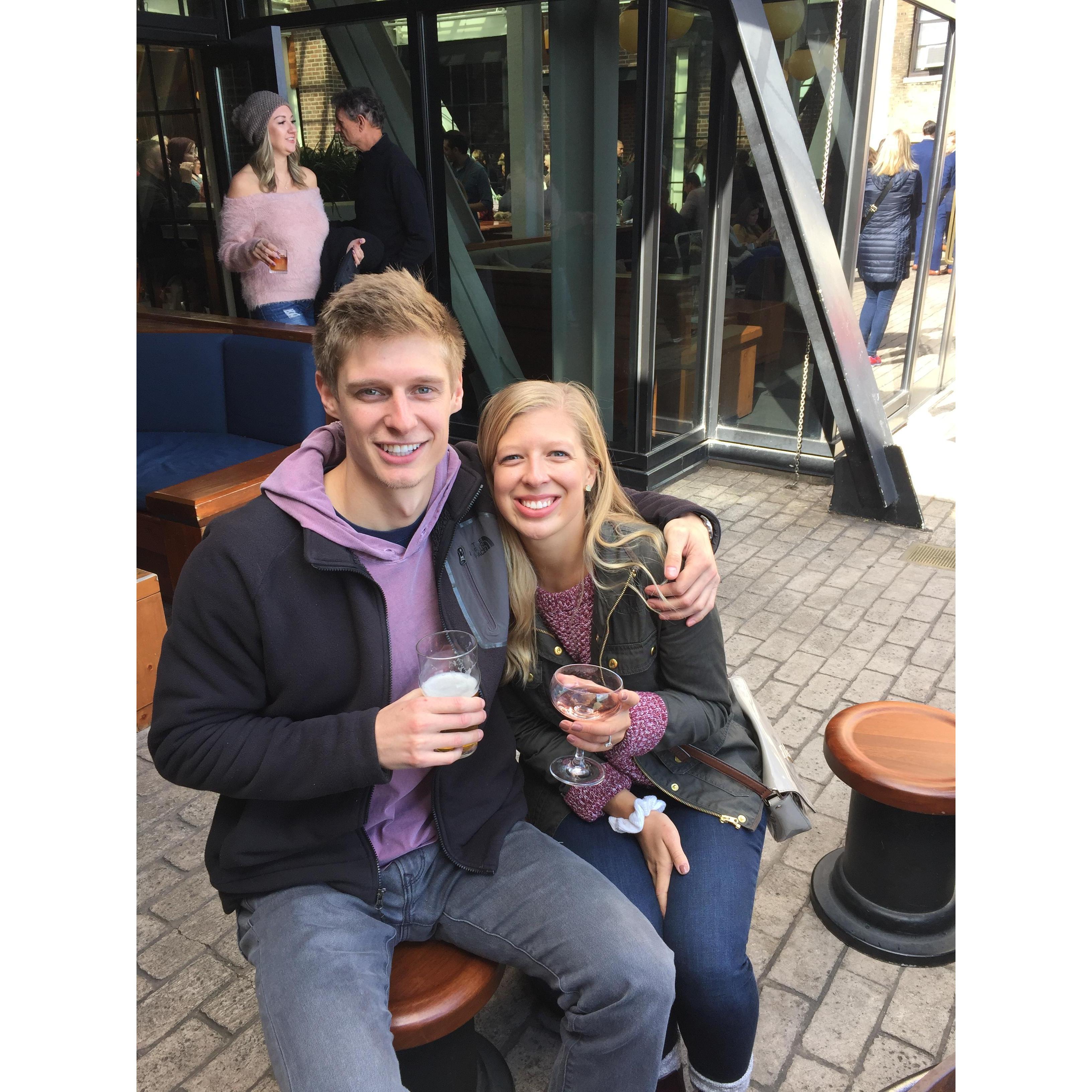 A bride and her bridesman