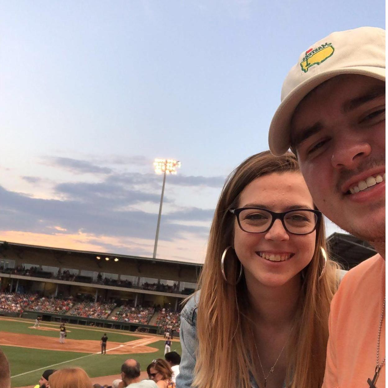 enjoying a Greenville Drive game