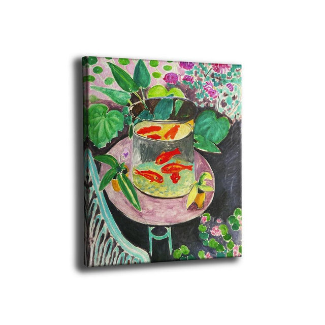 Henri Matisse Goldfish 1911 Wall Art Framed Famous Painting Matisse Art Prints Aesthetic Posters on Canvas 12x16 Home Kitchen Bathroom Decor (Goldfish, 12x16 inch)