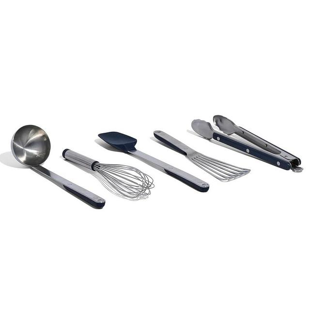 Made In Cookware - Stainless Steel Kitchen Utensil 5-piece Set - Ladle, Tongs, Whisk, Spoonula, Fish Turner
