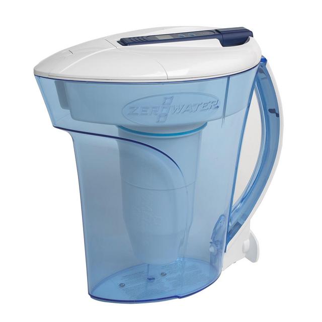 ZeroWater® 10-Cup Ready Pour™ Pitcher with Free Water Quality in Blue