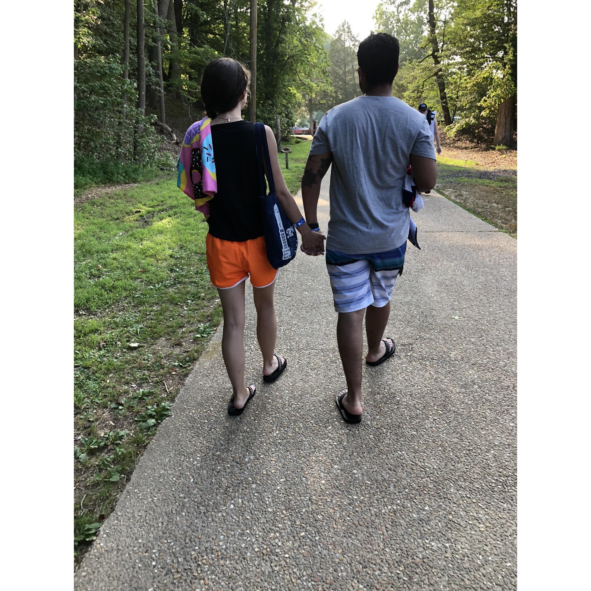 Family vacationing at Westmoreland State Park