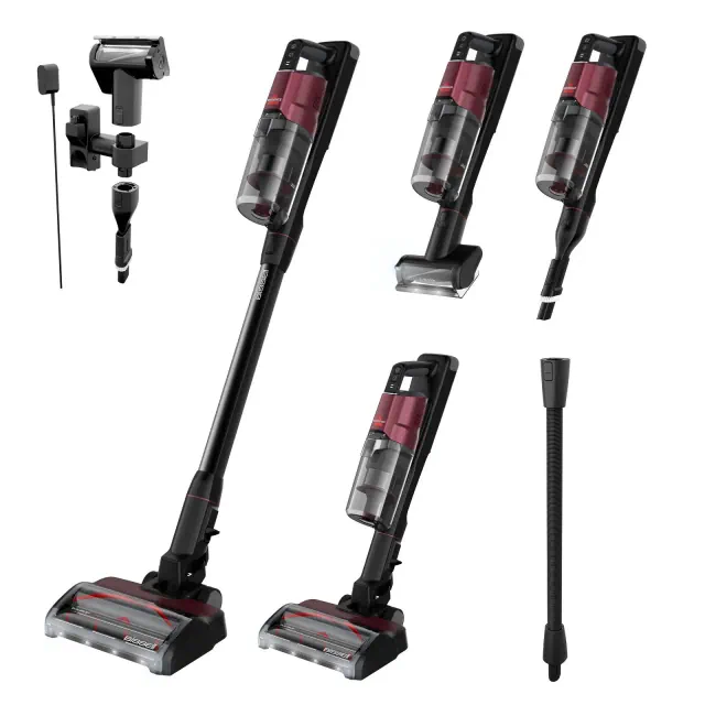 BISSELL PowerClean DualBrush Cordless Stick Vacuum 4196T Pet Hair Pick-Up Black