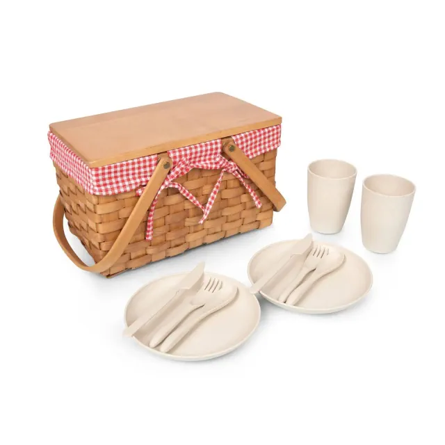 Picnic Time Piccola Picnic Basket Red and White Gingham