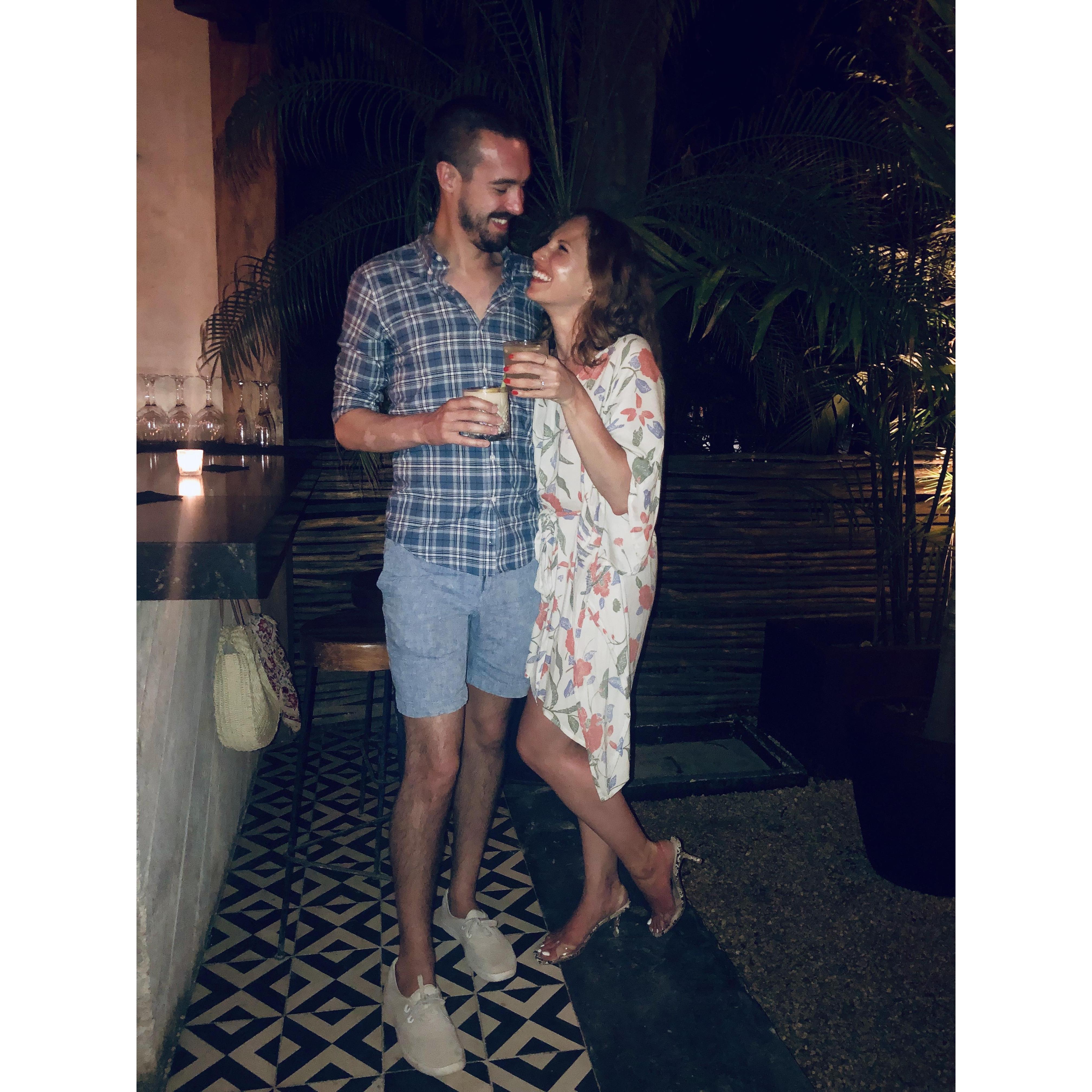 Tulum engagement impromptu photo shoot