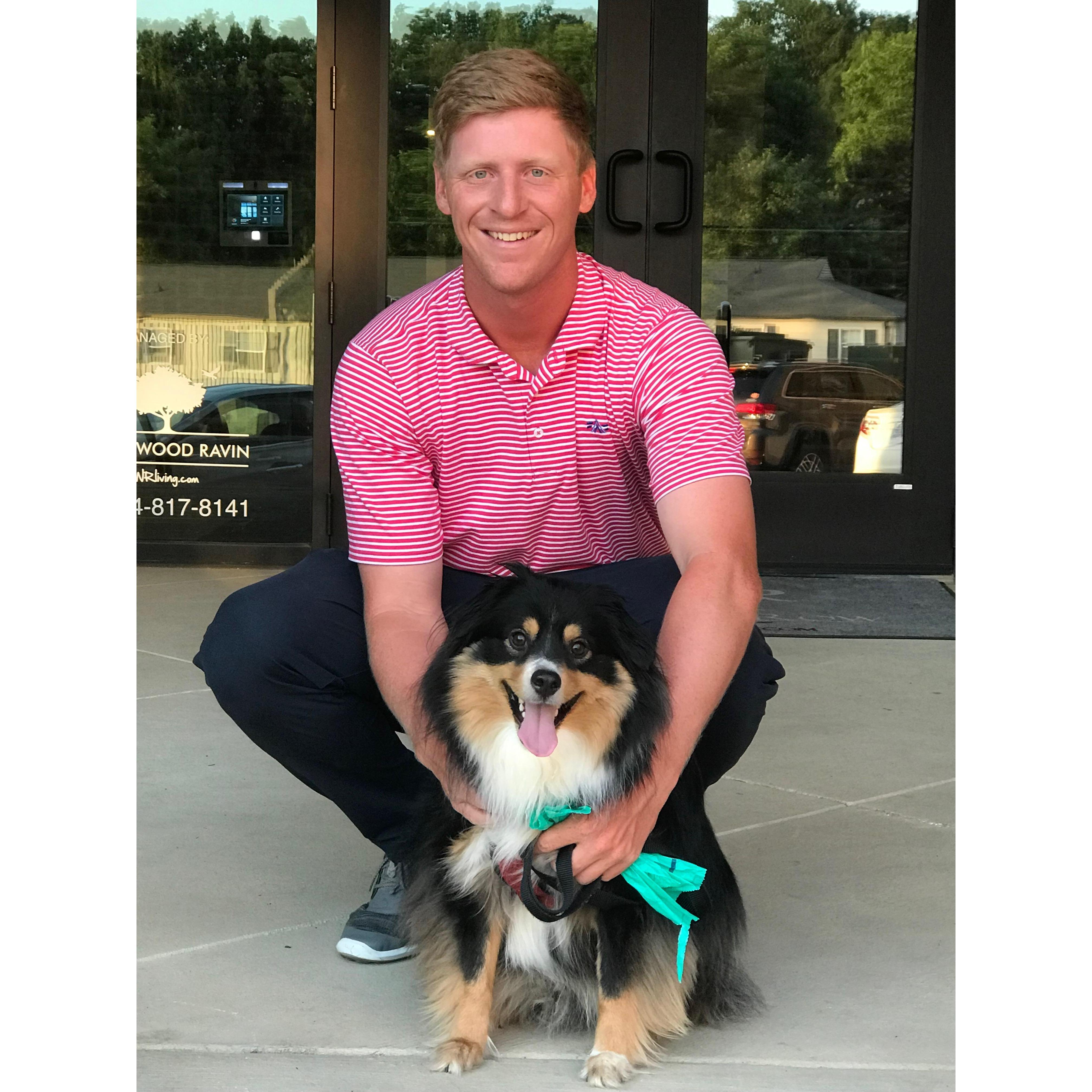 One of our first dates was taking this pupper for a walk on the greenway. Robbie quickly established himself as a loving and responsible dog parent, and I was/am very grateful!