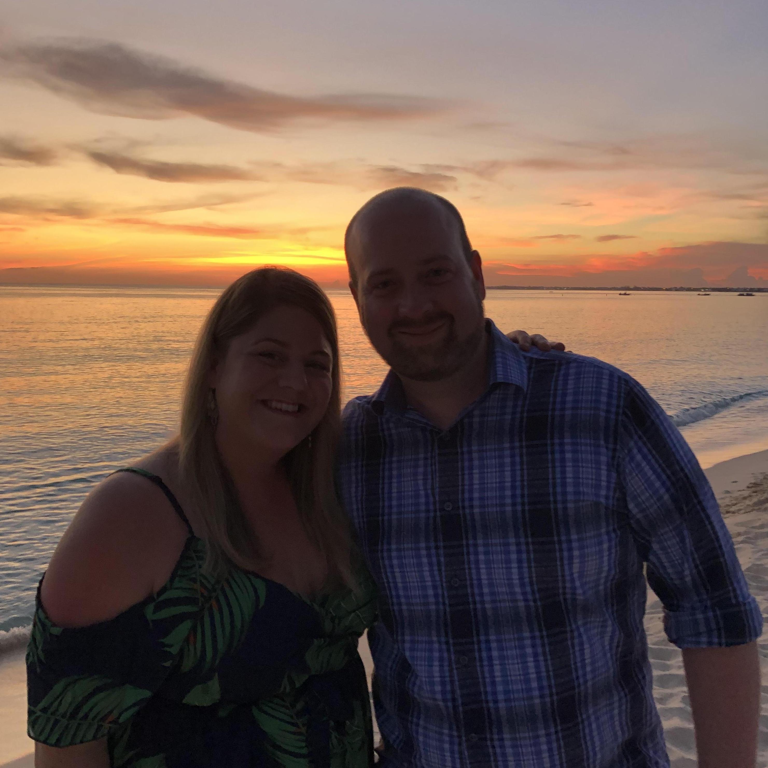 A beautiful sunset celebration the evening of Sean’s proposal!