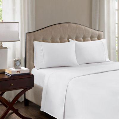 Madison Park 1500-Thread-Count Cotton Blend King Sheet Set in White
