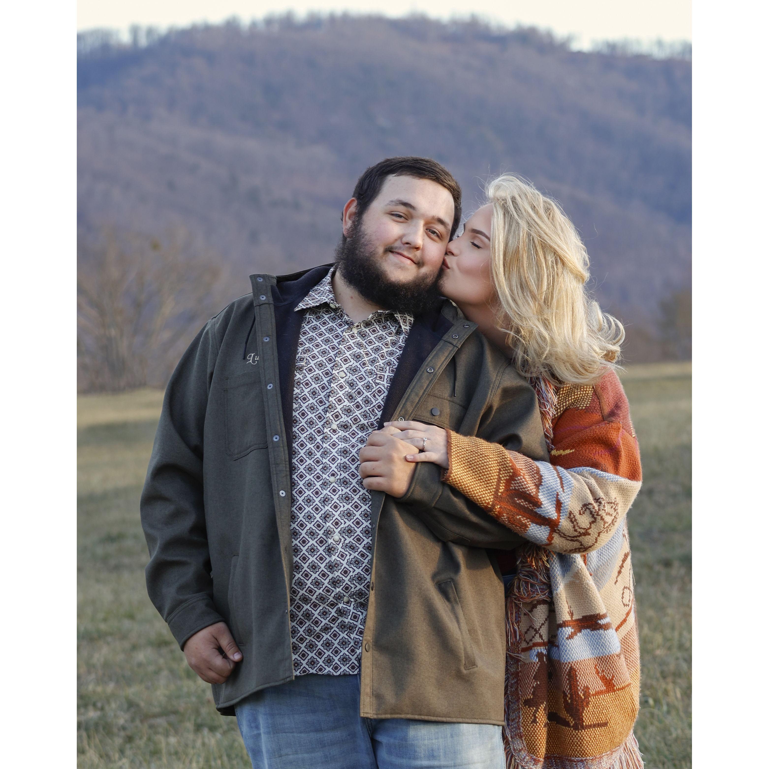 engagement photos at home