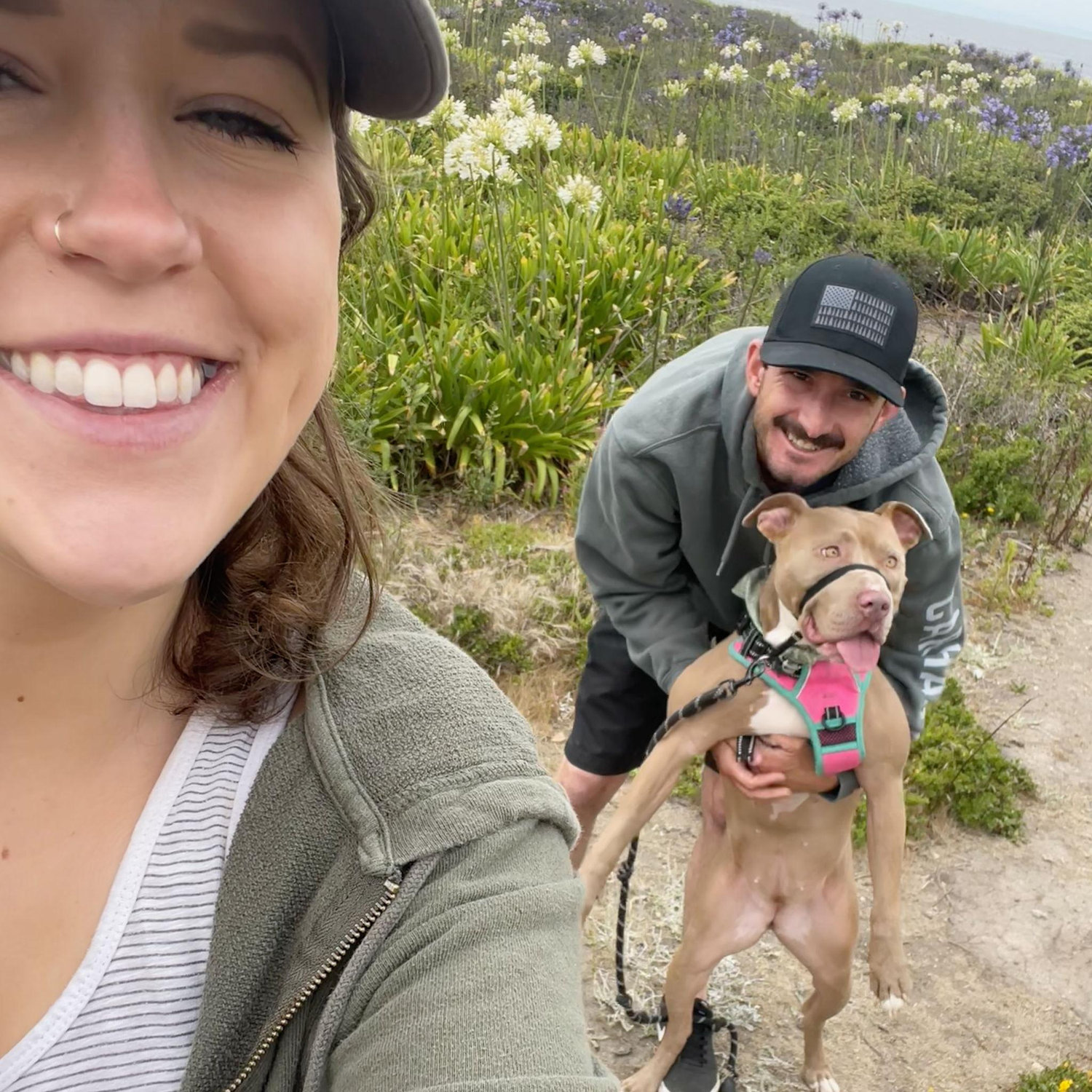 July 2022: A trip to Montara beach in Half Moon Bay with Kona. Fun fact: this is the same beach where Eddie proposed to Kelly in 2024.