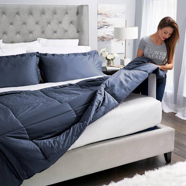 Full/Queen Easy Bed Making Down Alternative Comforter Twilight - Covermade