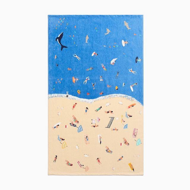Beach Scene Beach Towel, 40x70, Multi