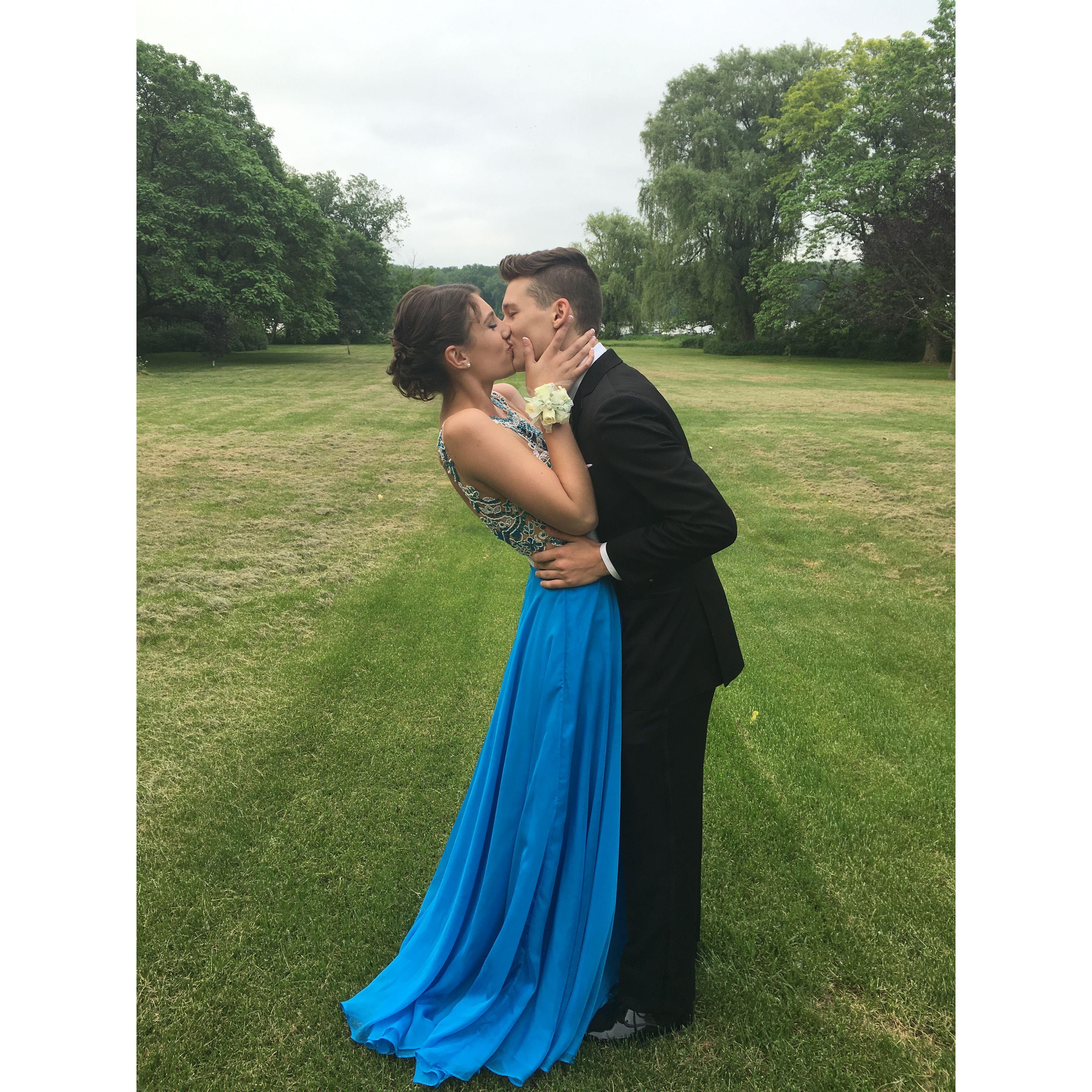 Regina's senior prom, May 2016. One of our favorite photos together.