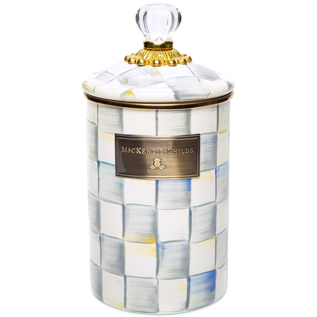 Mackenzie-Childs Sterling Check Large Canister
