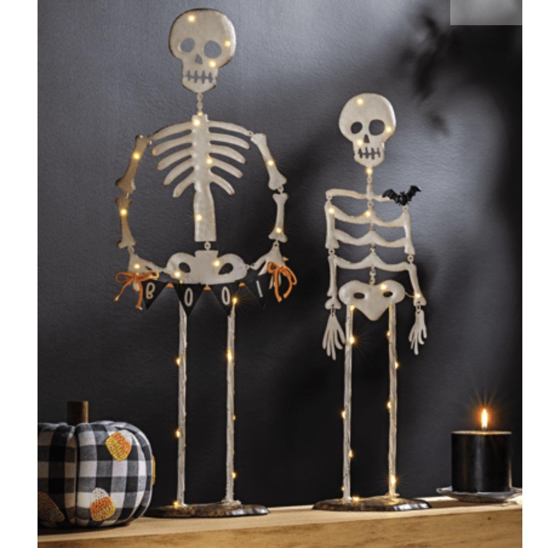 Large Light Up Skeleton Sitter